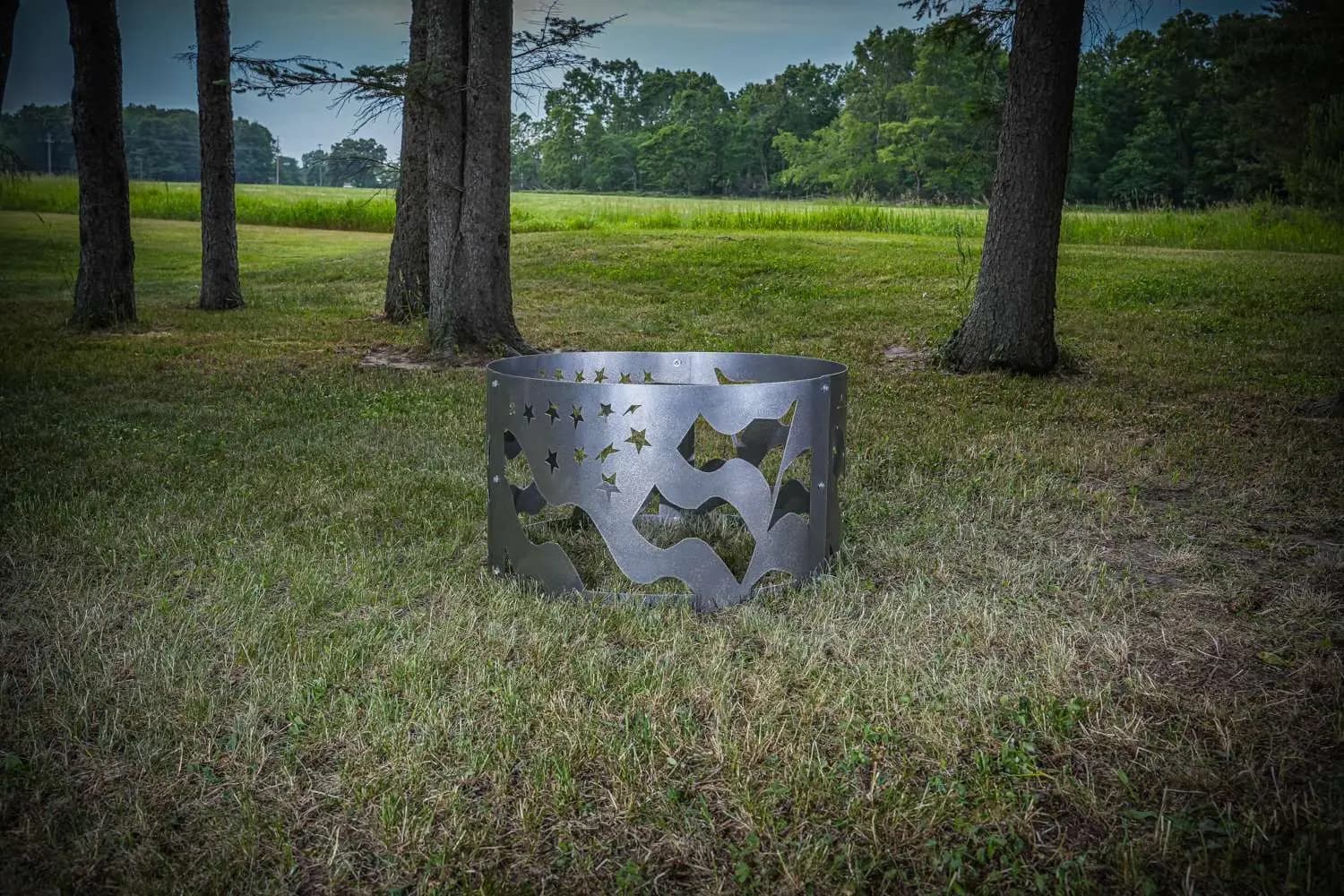 Fire Pit Made in the USA: American Flag Fire Pit Ring