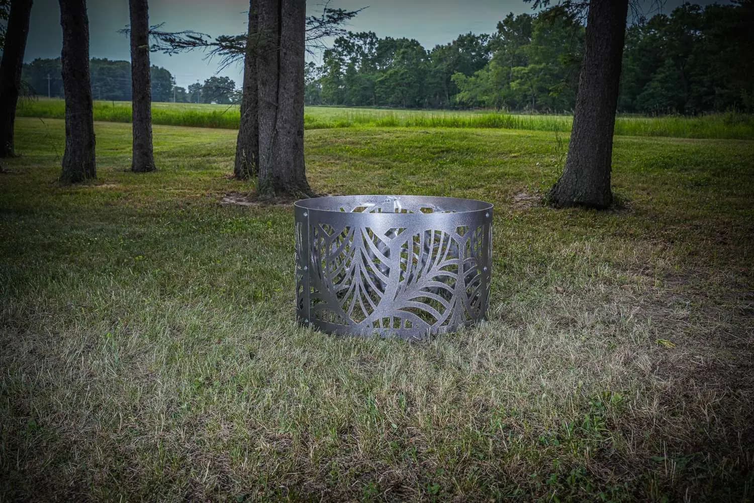 Tropical Palm Tree Fire Pit Ring
