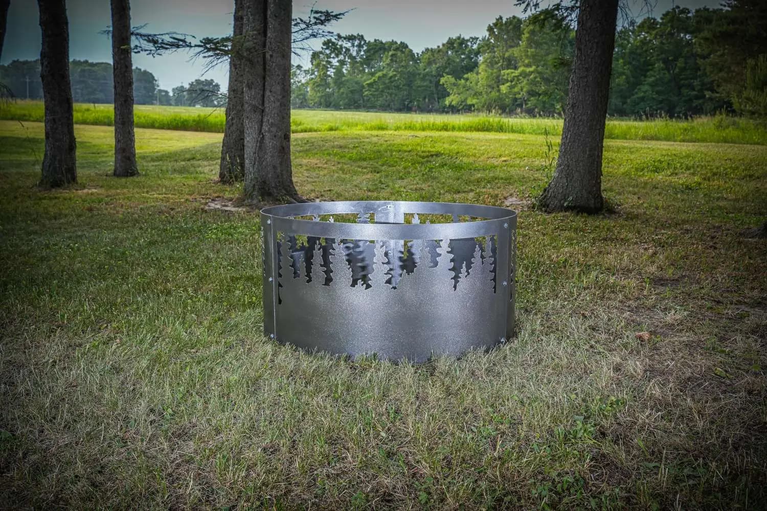 Pine Tree Design Fire Pit Ring
