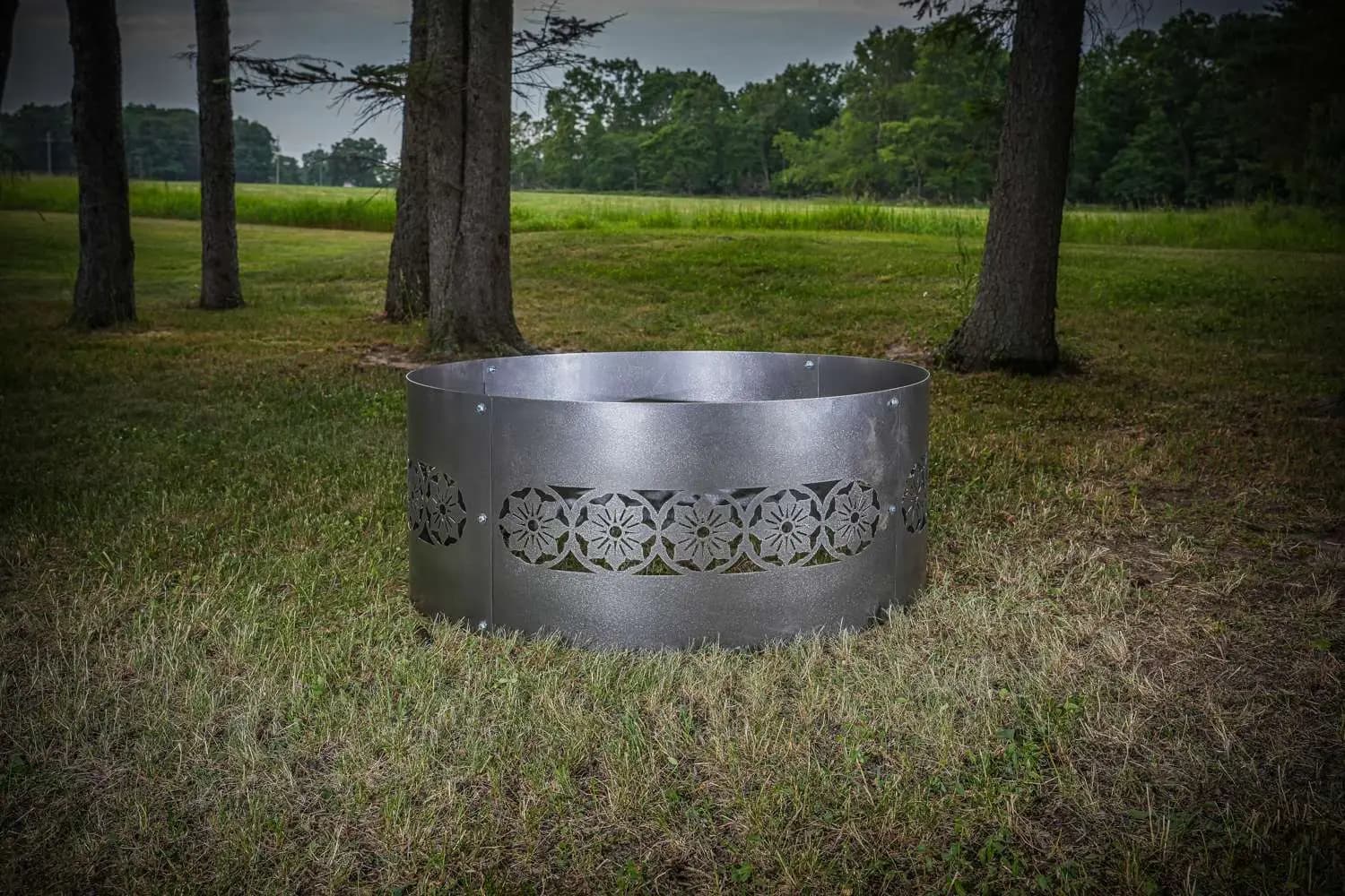 Blooming Elegance: Flower Fire Ring for Stylish Outdoor Gatherings