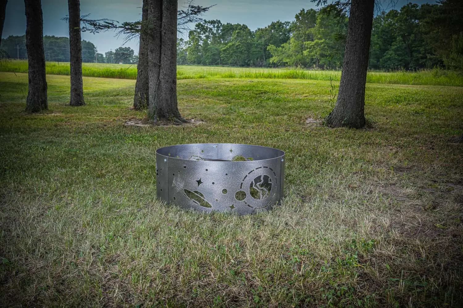 Stellar Spaces: Space & Planet Backyard Fire Pit