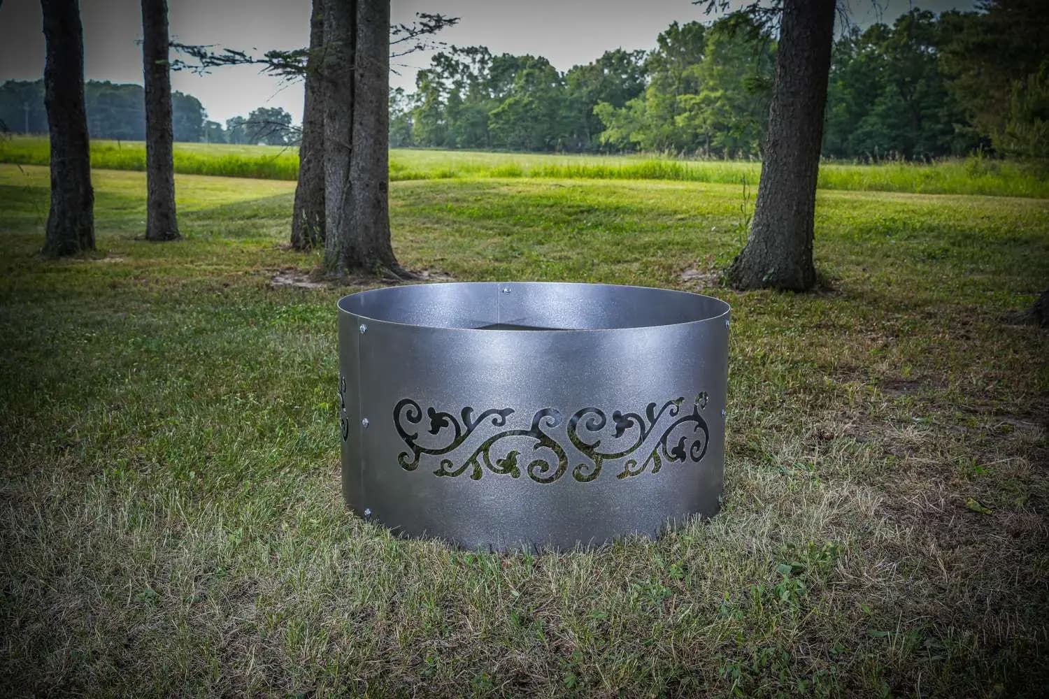Fire Pit Ring Abstract Design
