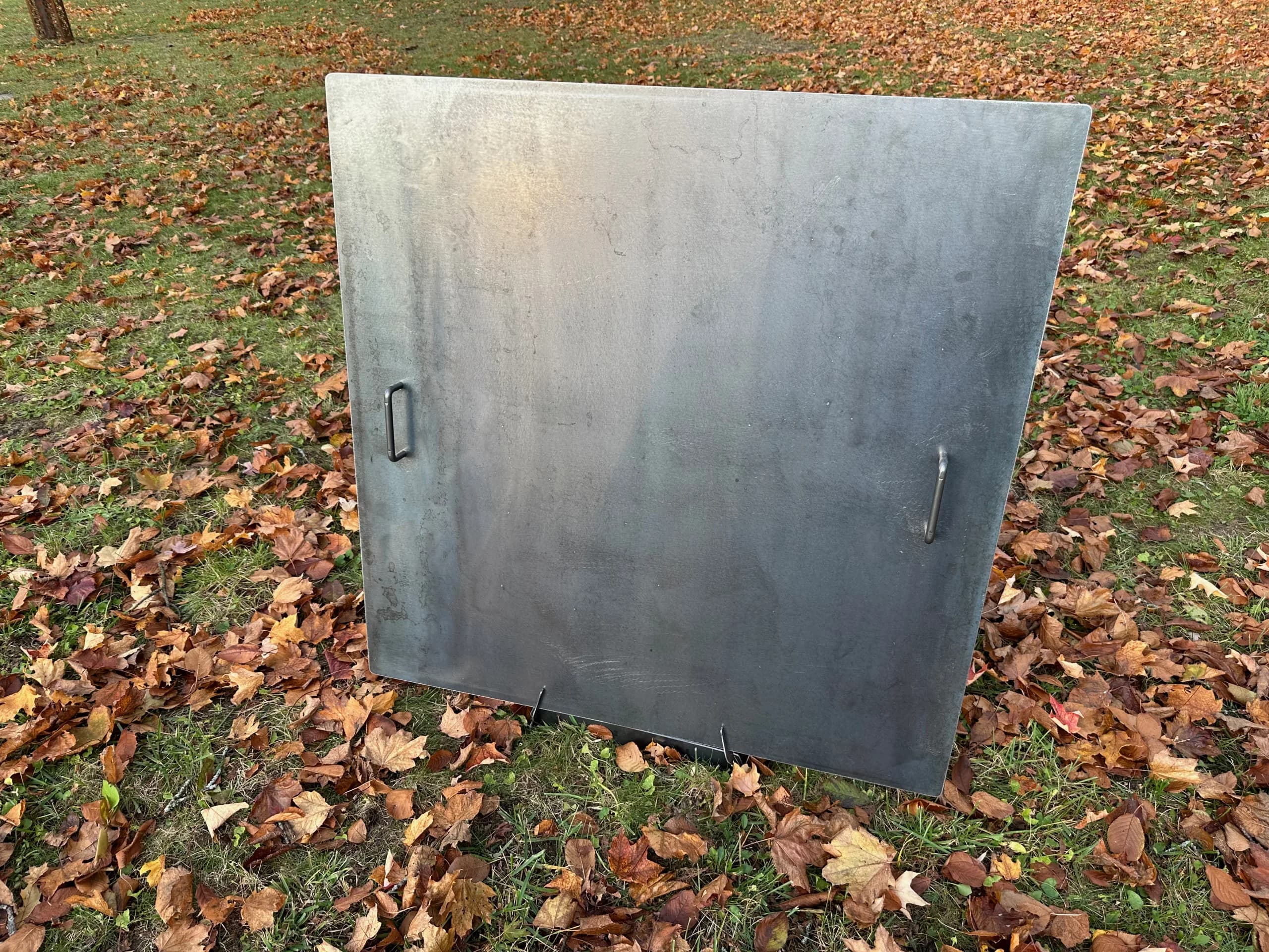 Corten Steel Square Fire Pit Lid - thumbnail 8