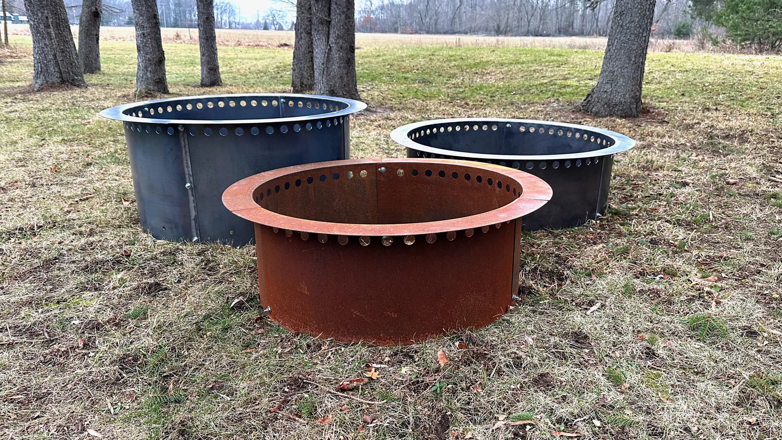 Smokeless Corten Steel Fire Pit with Lip