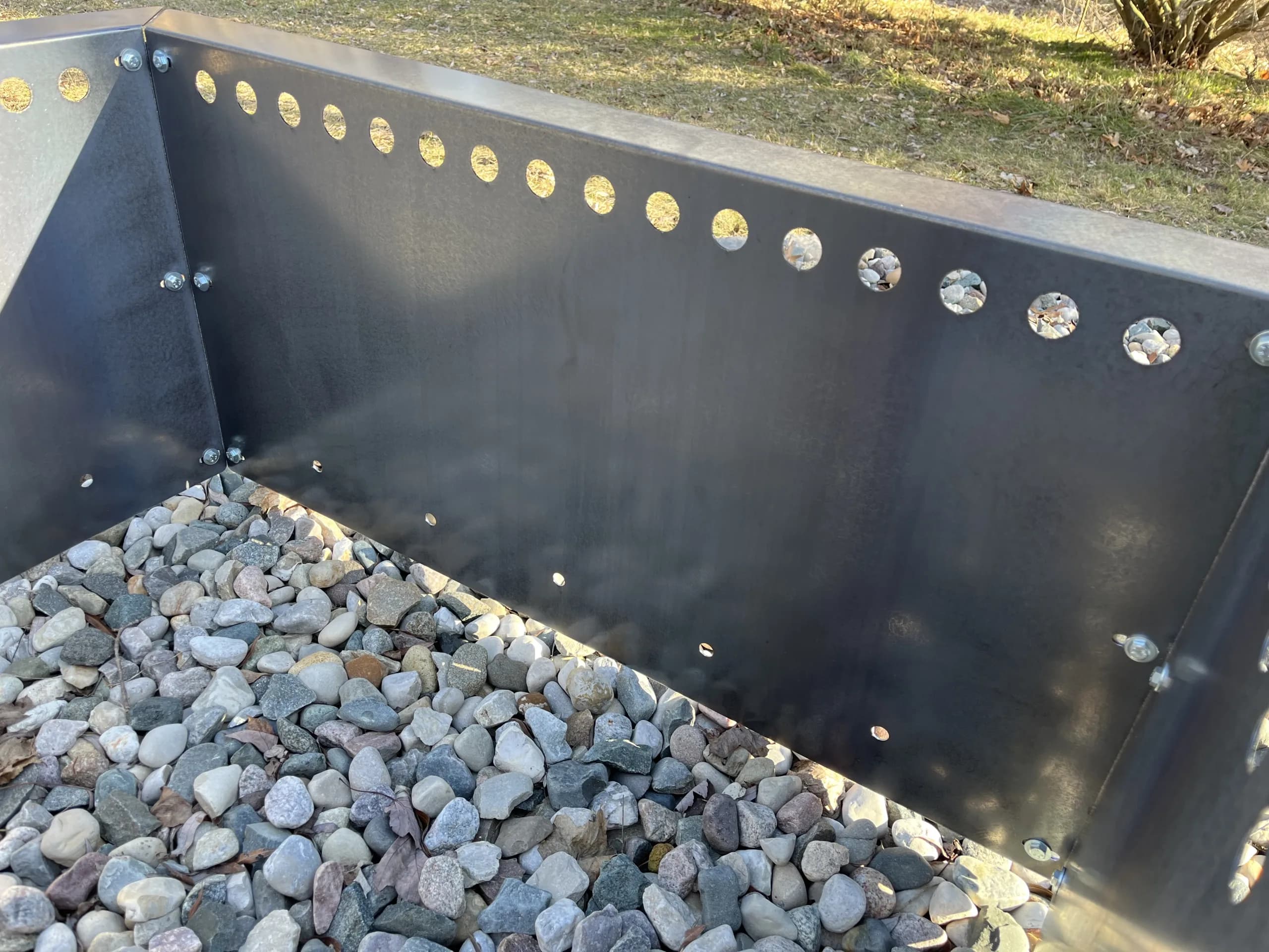 Corten Steel Square Brick Fire Pit Smokeless Insert with Lip - thumbnail 7
