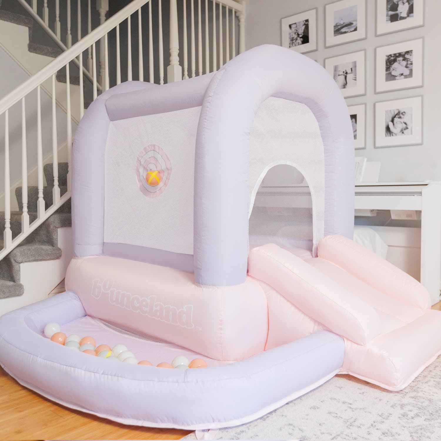 Inflatable Mini Bouncer Cotton Candy with ball pit