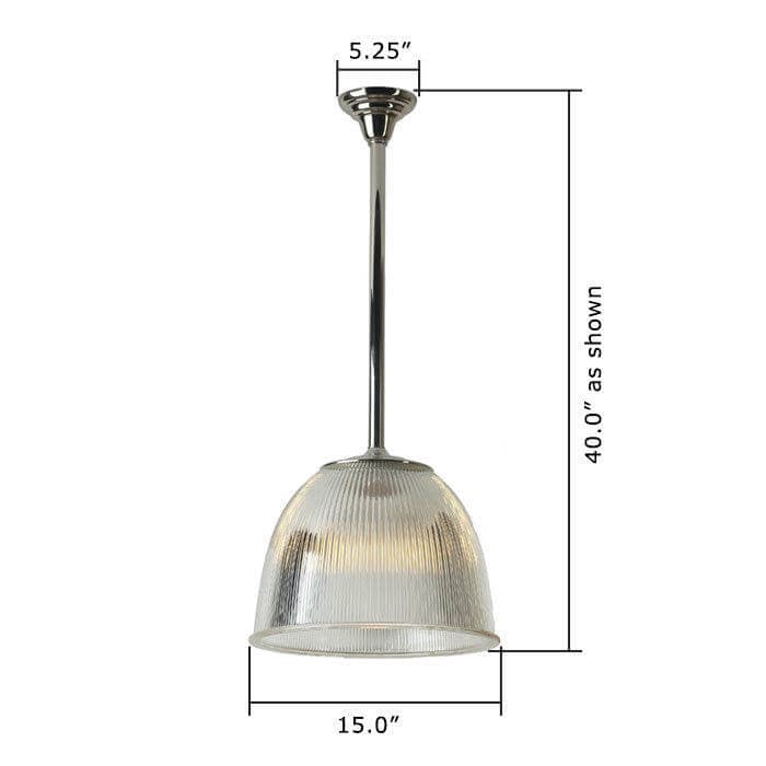 Vintage Holophane™ One Light Waterfall Holophane Pendant - thumbnail 5
