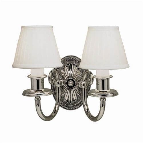 Provence™ Two Light Curved Arm Sconce With Electric Candles