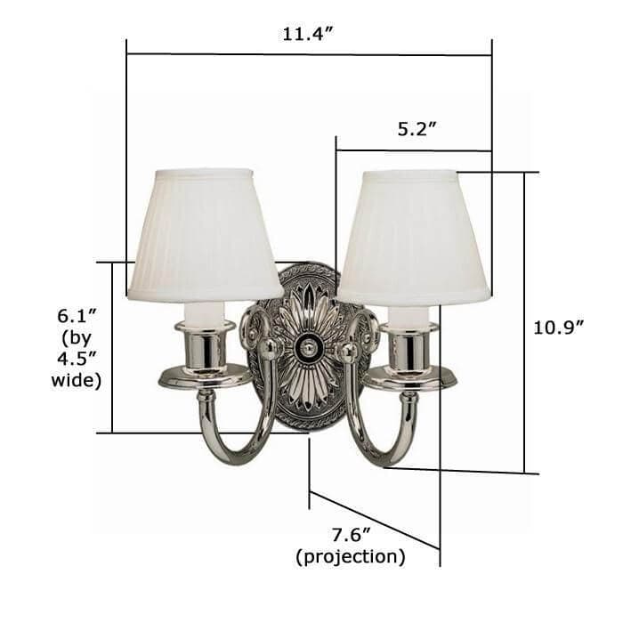Provence™ Two Light Curved Arm Sconce With Electric Candles - thumbnail 2