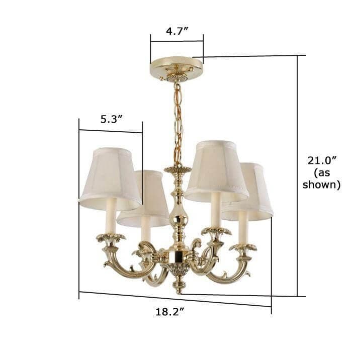Saint Tropez™ Four Light Chain Hung Petite Chandelier With Electric Candles - thumbnail 2