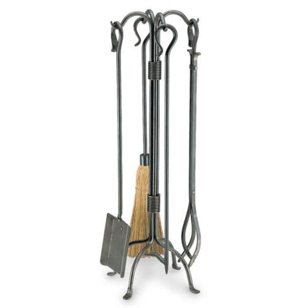Pilgrim 5 Piece Shepherd`s Crook Fireplace Tool Set