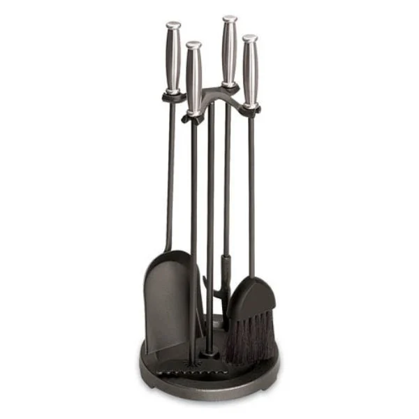 Pilgrim 5 Piece Vintage Iron Stove Tool Set with Steel Barrel Handles