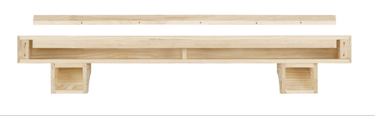 Weathered Pine Mantel Shelf - thumbnail 4