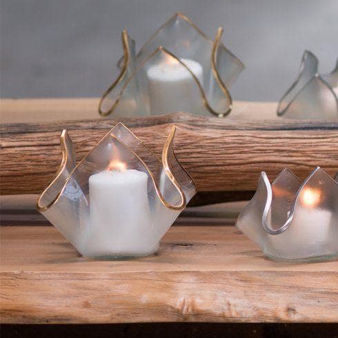 Annieglass Handkerchief Votive