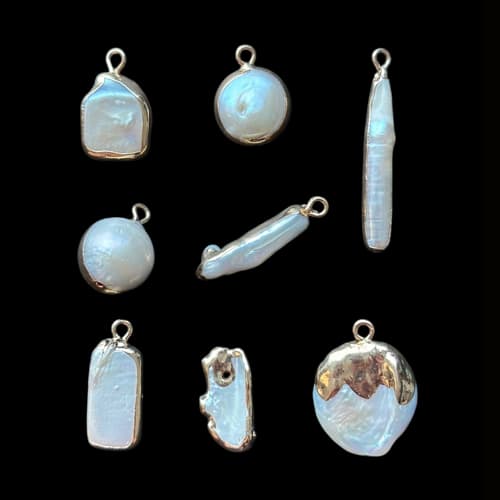 Build Your Own ~ Funky Freshwater Pearl Charms – 8 Unique Shapes With Gold Accent