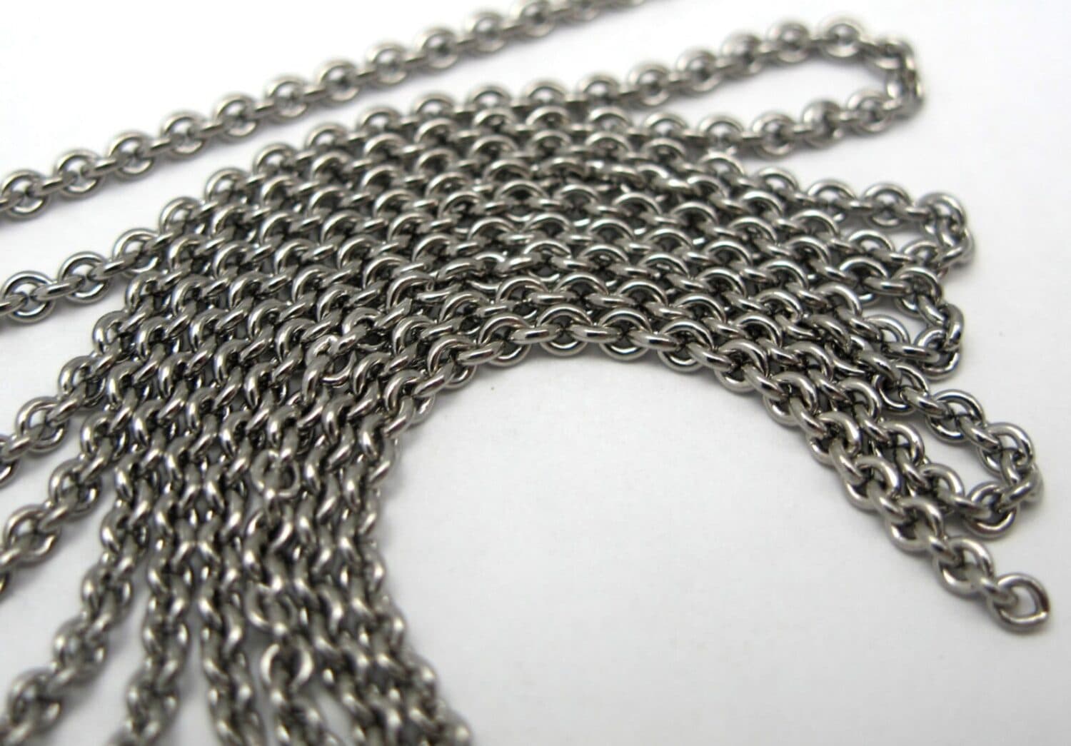 Rhodium Plated Cable Chain