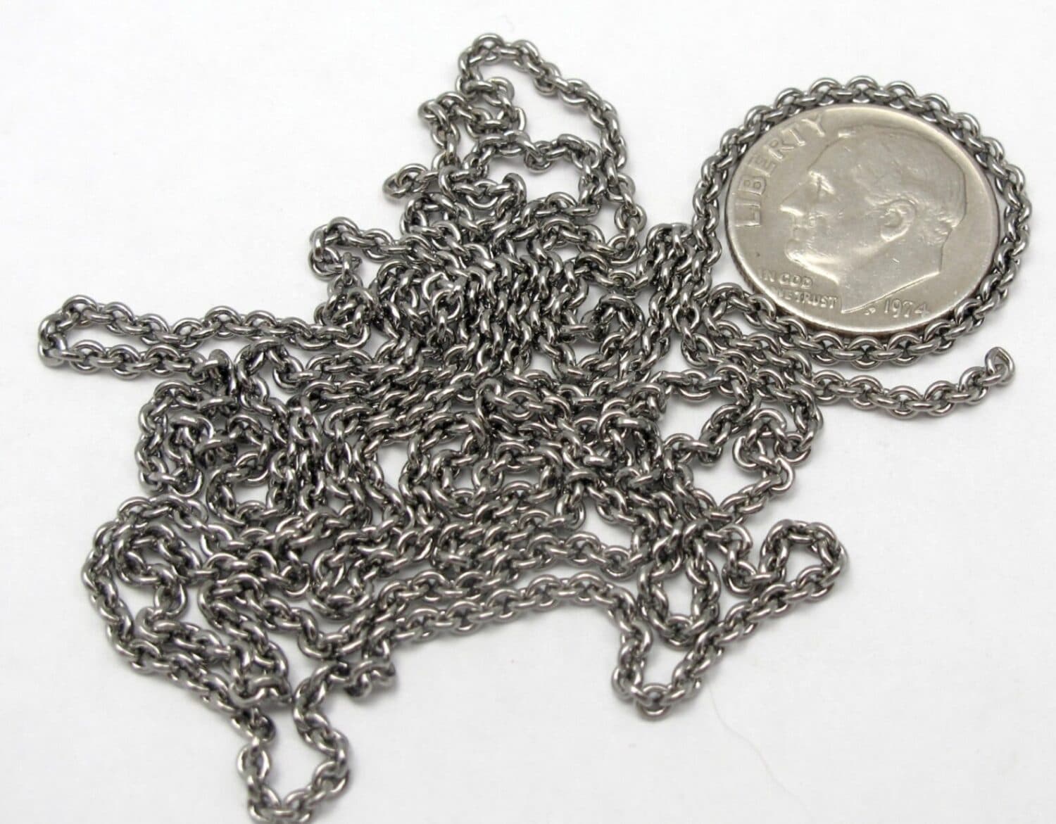 Rhodium Plated Cable Chain - thumbnail 4