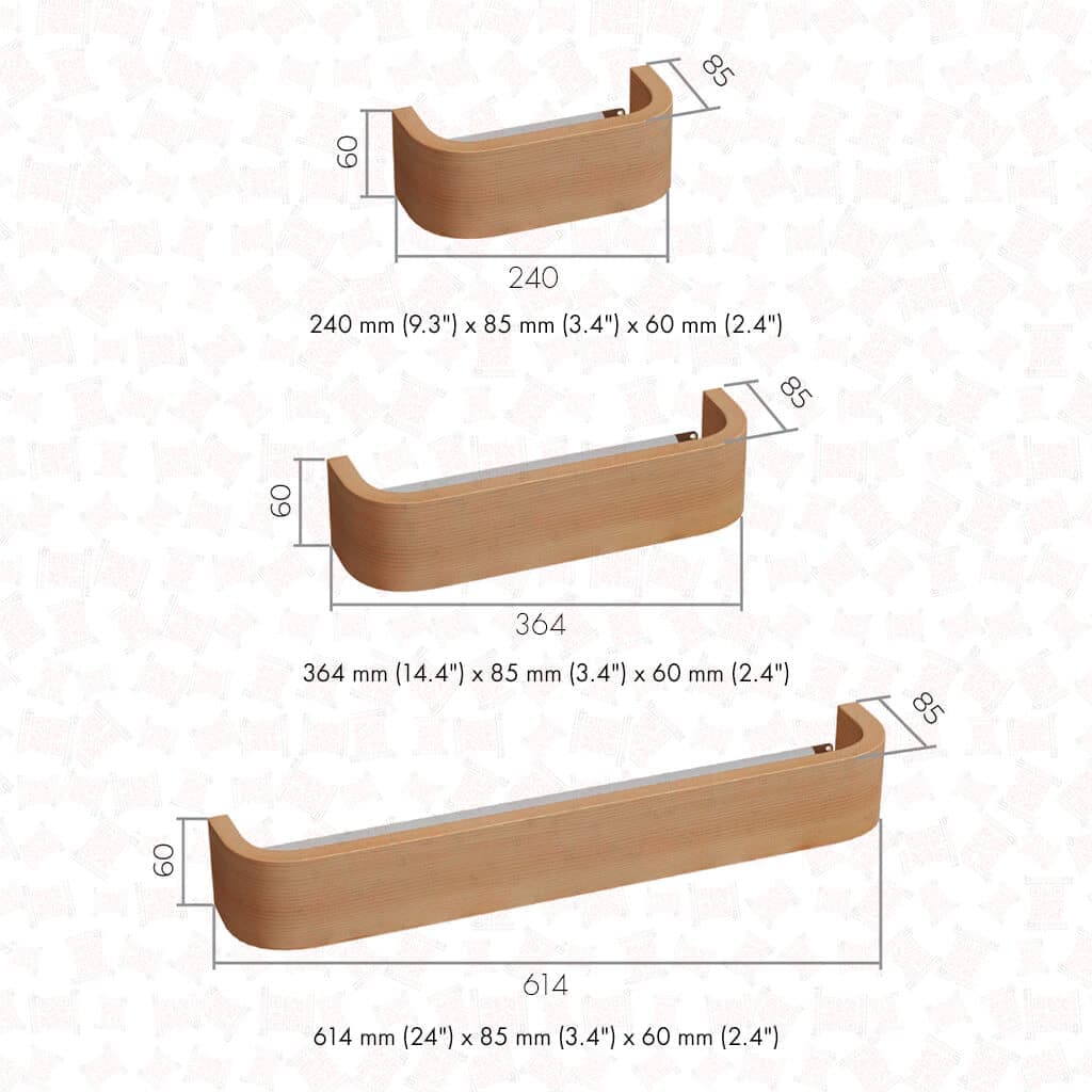 Curve LED Sauna Wall Lights with Cedar Covers – 240 mm (Pair) - thumbnail 3