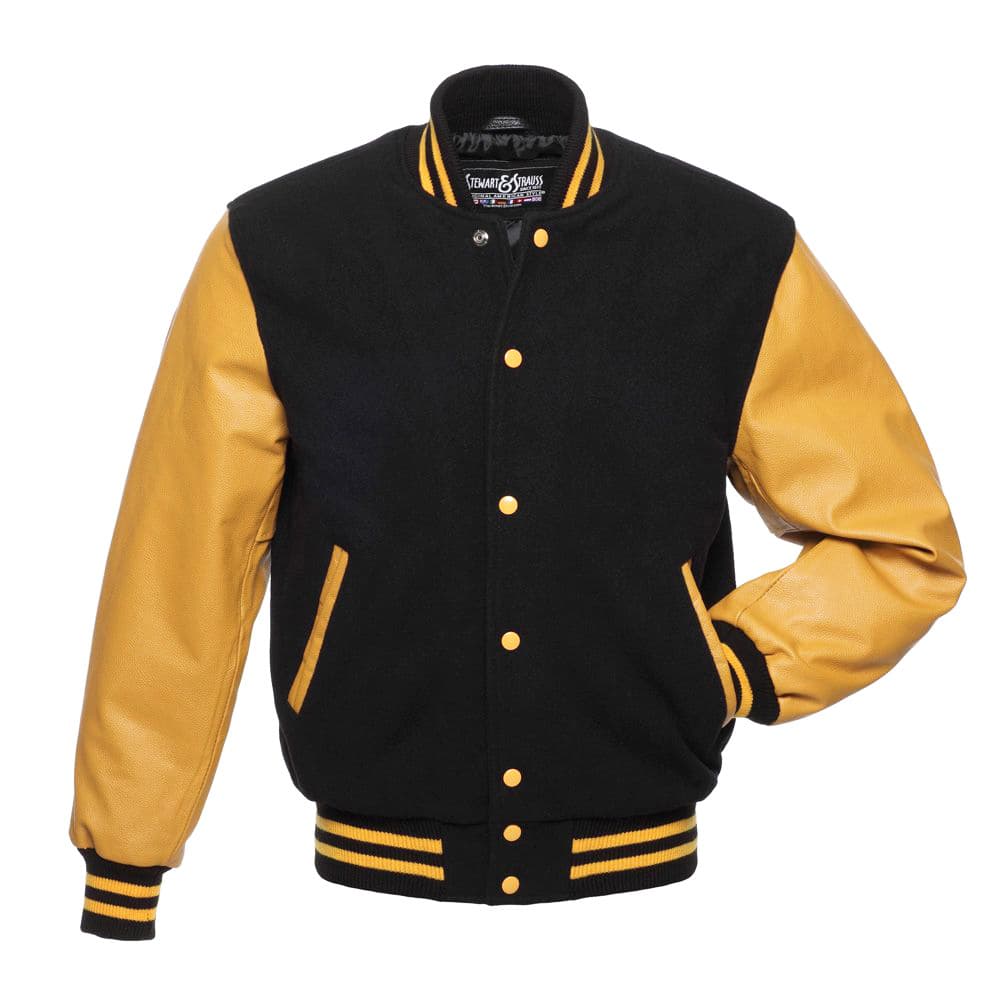 BROWN WOOL/GOLD LEATHER