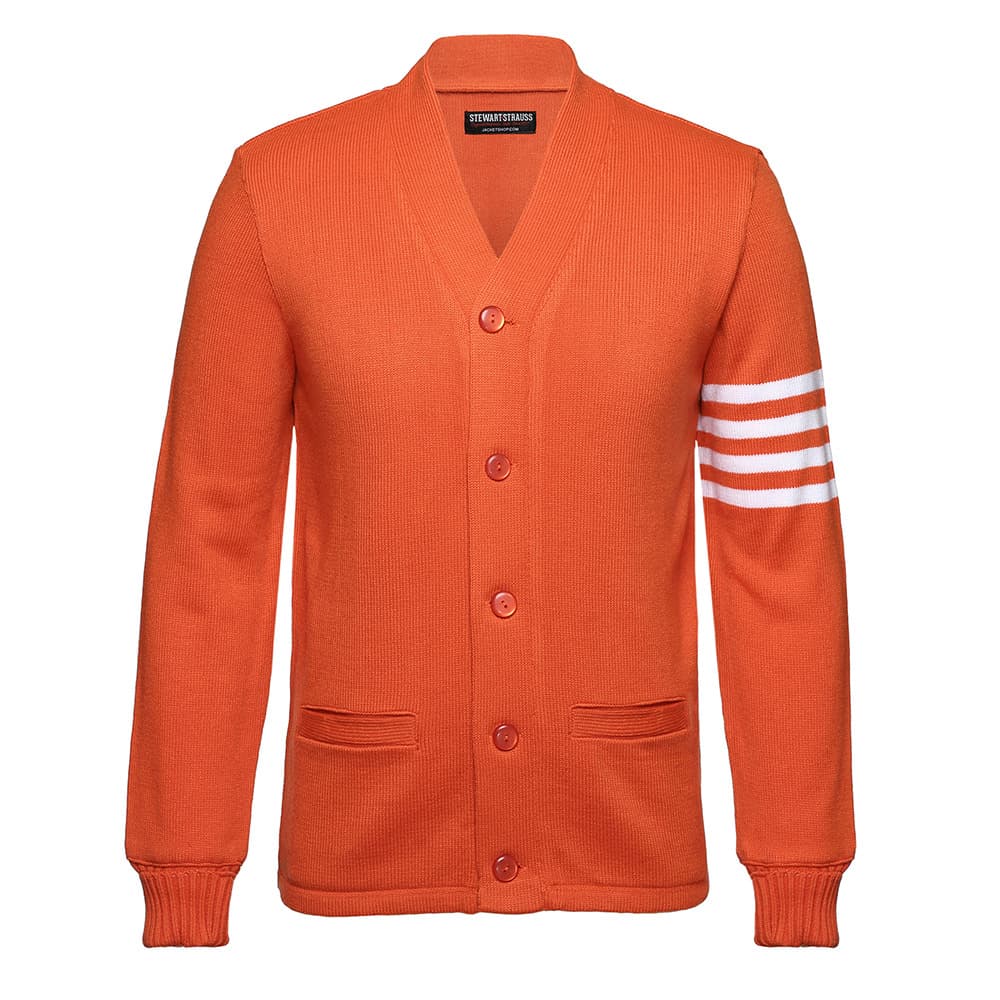 ORANGE/WHITE SWEATER