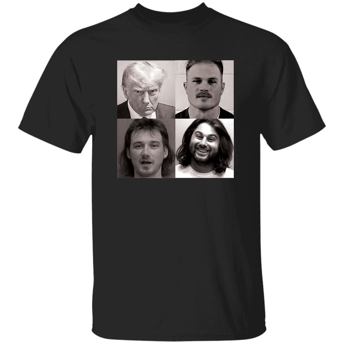 Trump Zach Bryan Morgan Wallen And Koe Wetzel Mug Shot Shirt