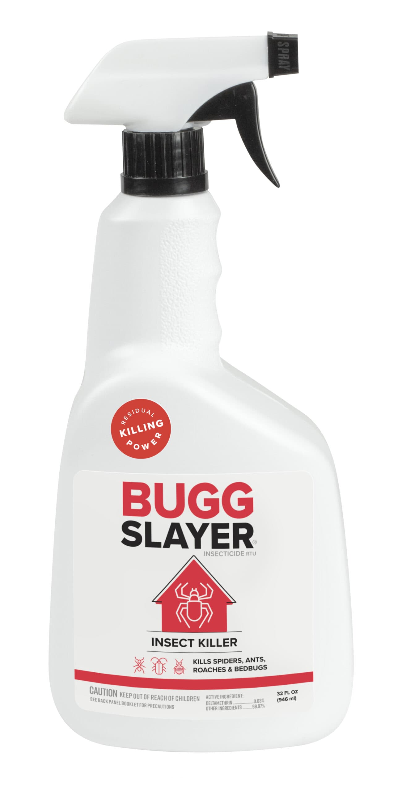 BUGGSLAYER Insecticide RTU INDOOR Insect Killer – KILLS SPIDERS, ANTS, ROACHES & BEDBUGS plus many more (listed insects)