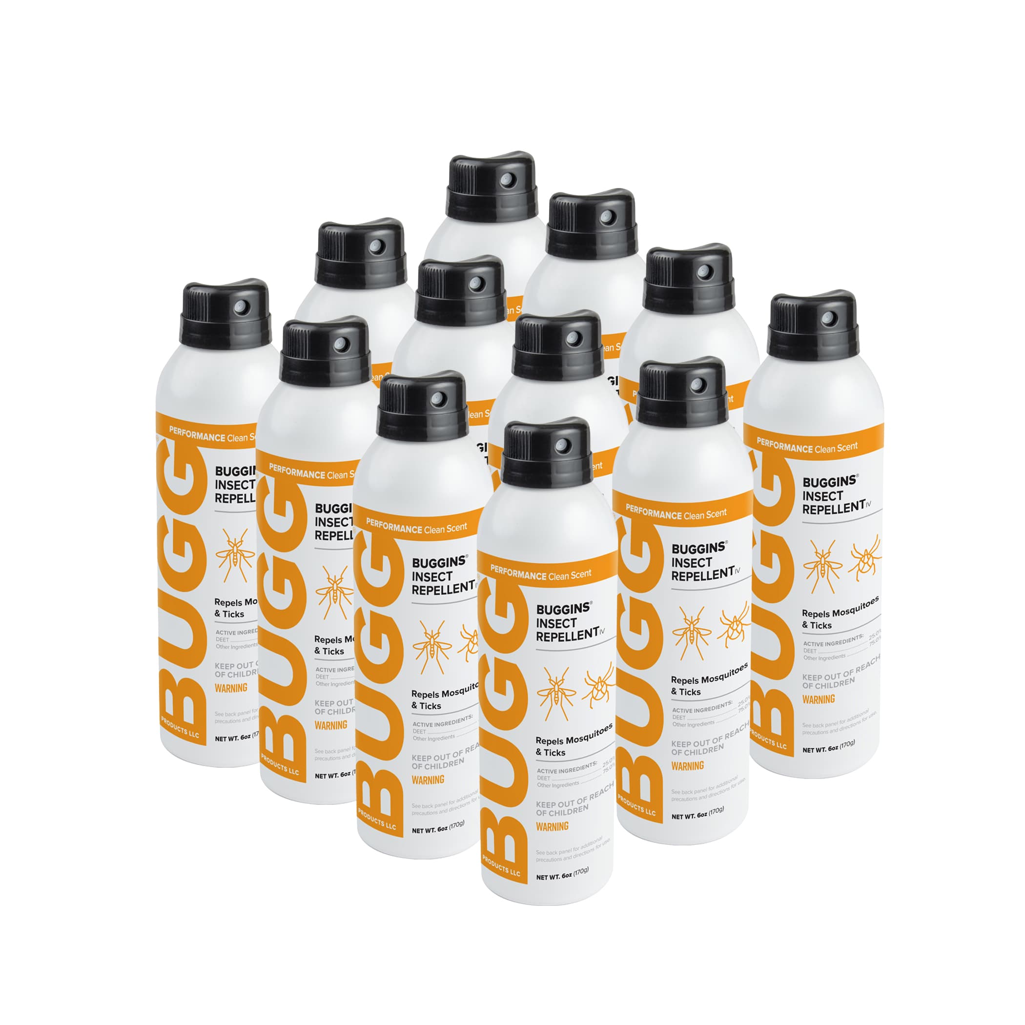 BUGGINS Insect Repellent IV Performance – 6oz continuous spray (Wholesale)