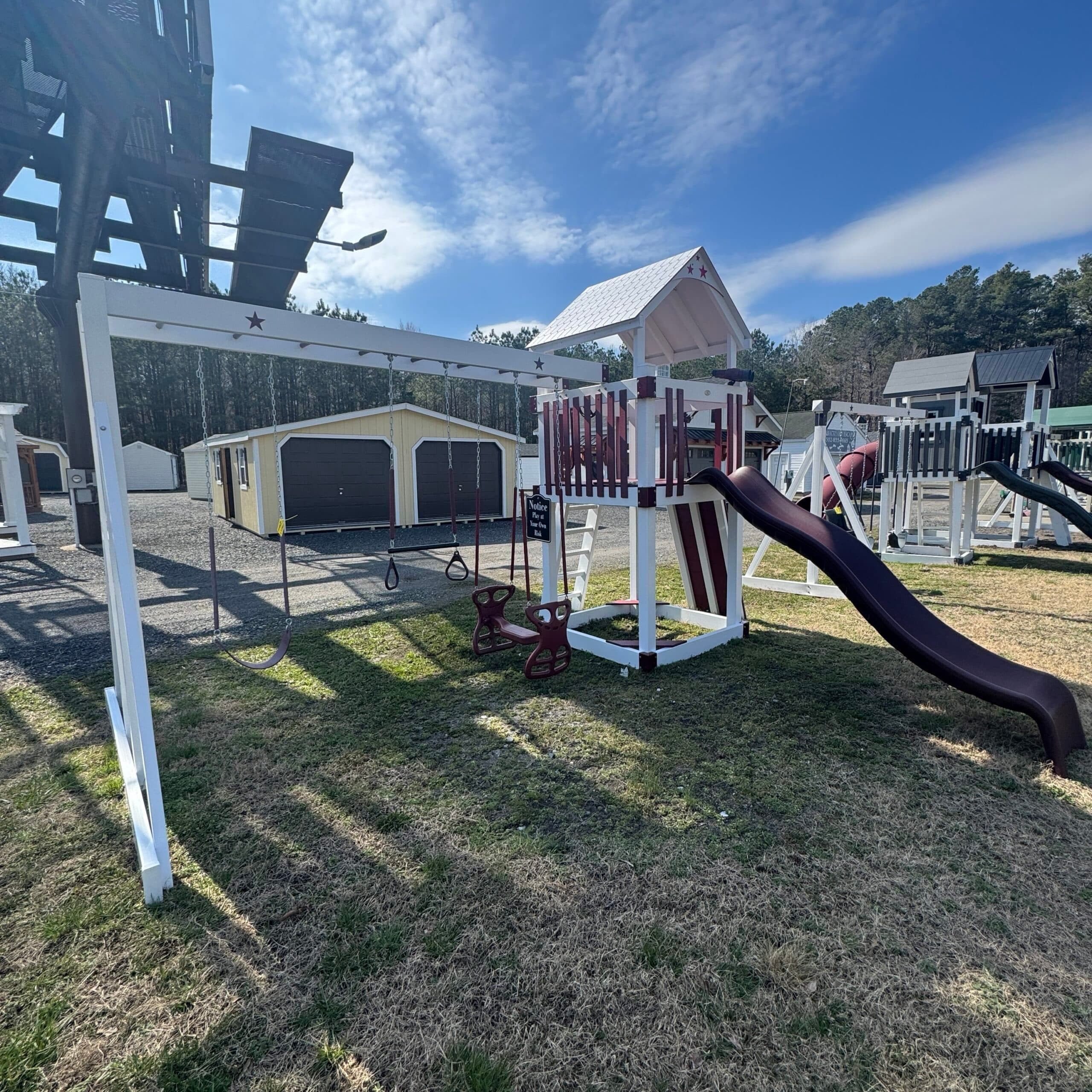 Shooting Star Climber Vinyl Swing Set - thumbnail 2
