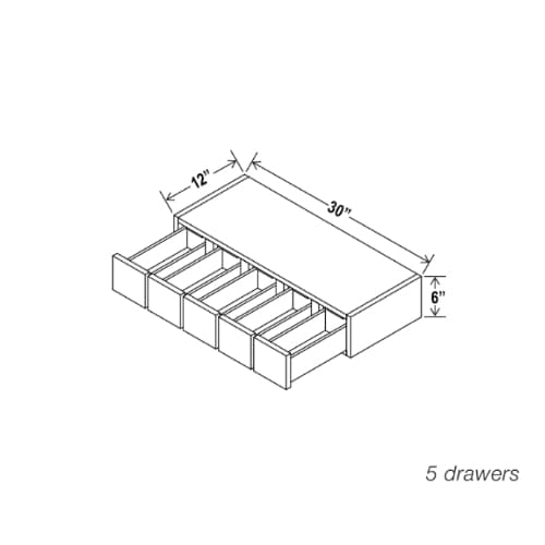 Rustic Wood Shaker Wall Spice Drawer - thumbnail 4