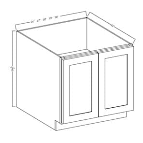 Rustic Wood Shaker Base Cabinet – Full Height 2 Doors - thumbnail 4