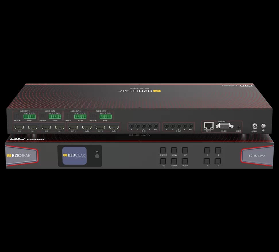 4x4 4K UHD HDMI 2.0 Matrix Switcher with Audio De-embedding/Independent Routing and IR Matrixing (4K60 - 4:4:4 and HDR Support)