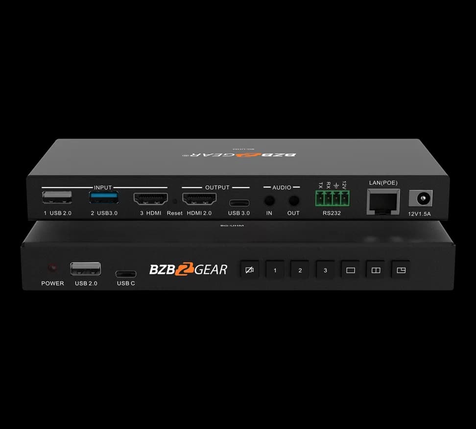 3-Port 4K UHD USB/HDMI Camera Video Selector and Mixer