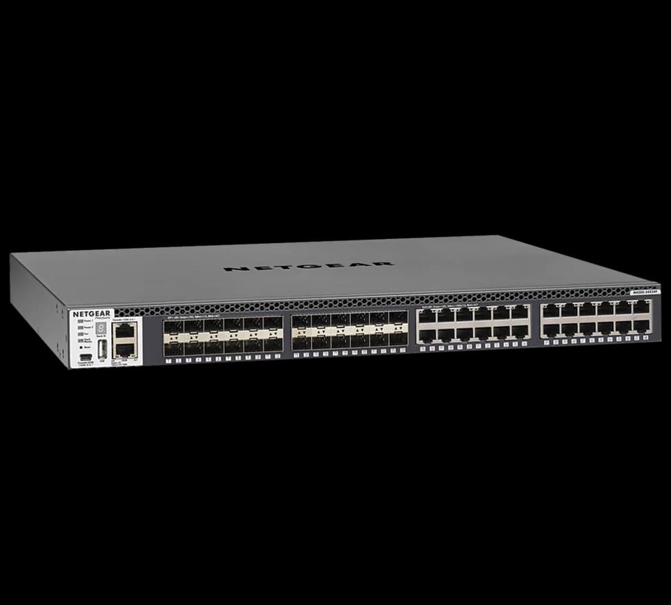 Netgear Stackable Managed Switch with 48x10G including 24x10GBASE-T and 24xSFP+ Layer (XSM4348S-100NES)