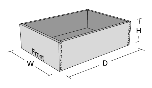 Hardwood Dovetail Drawer Box - thumbnail 4