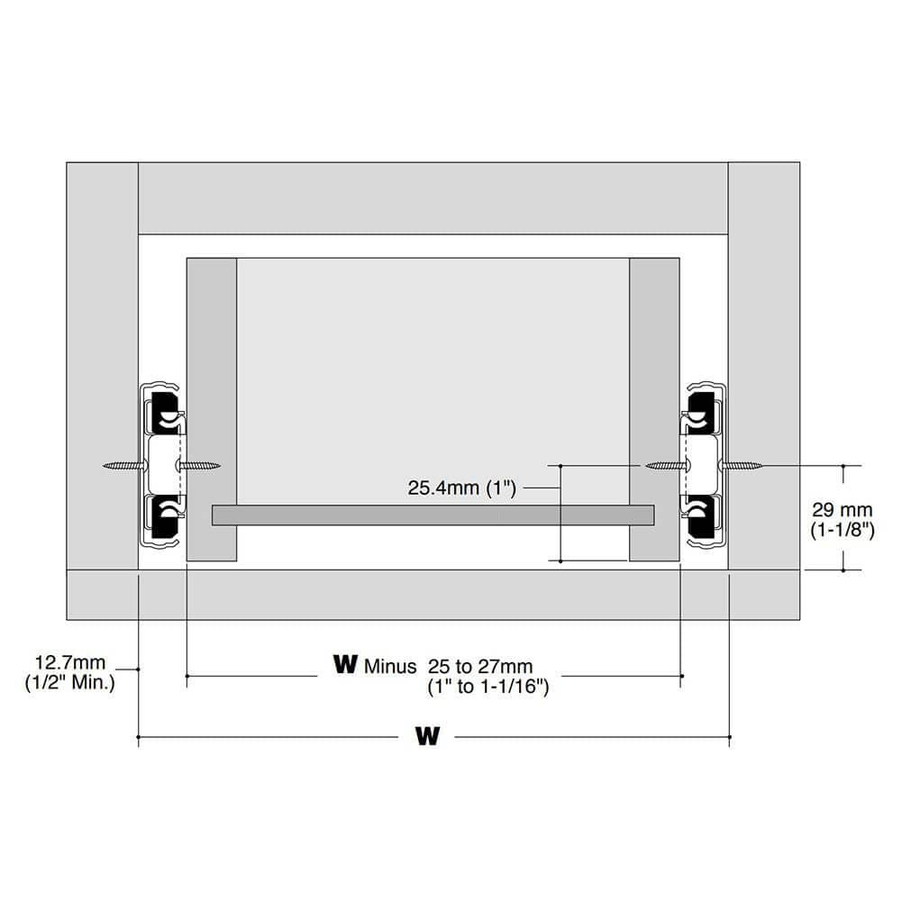 KV 8400 Side Mount Drawer Slide - thumbnail 2