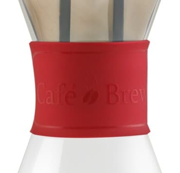 8 Cup Pour Over Coffee Maker Comfort Grip (#PO108-CG-Red)