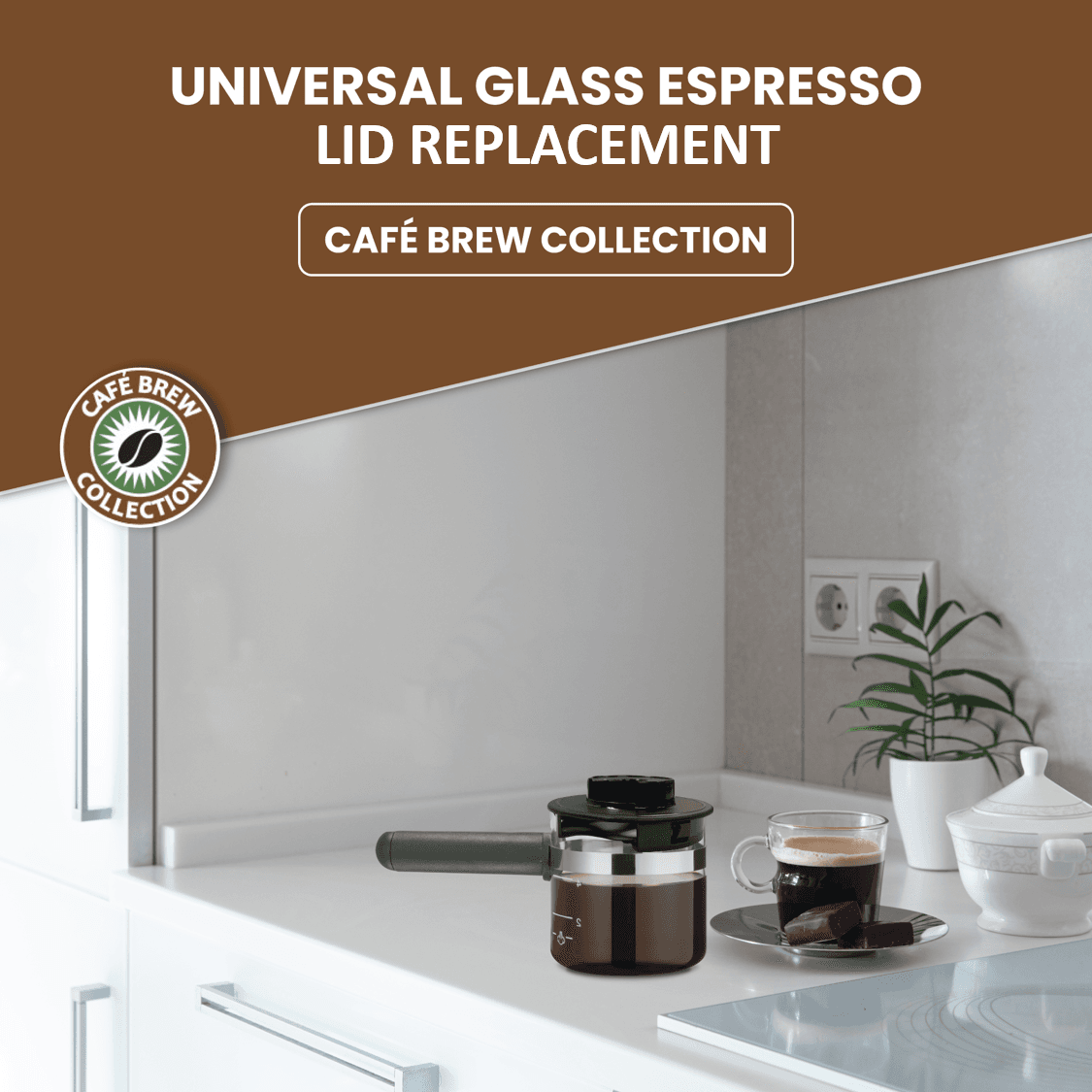 4 Cup Glass Espresso Carafe Lid (#EXP100-LID) - thumbnail 6