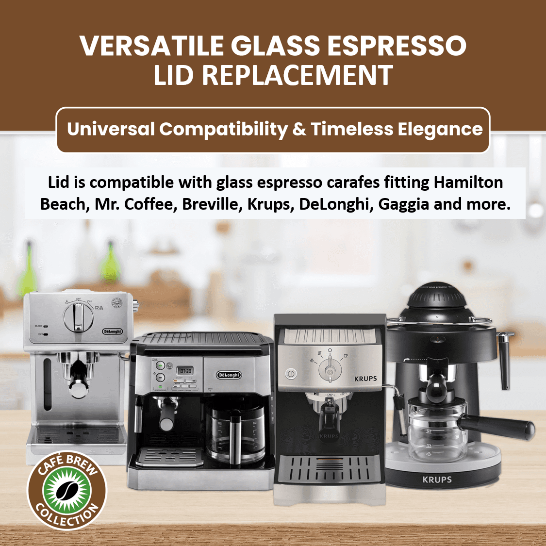 4 Cup Glass Espresso Carafe Lid (#EXP100-LID) - thumbnail 5
