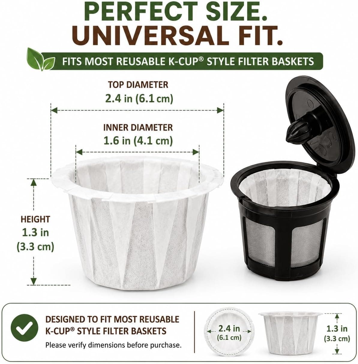 Keurig® Coffee Maker Paper Coffee Filters; 100-Count (#PF100) - thumbnail 4