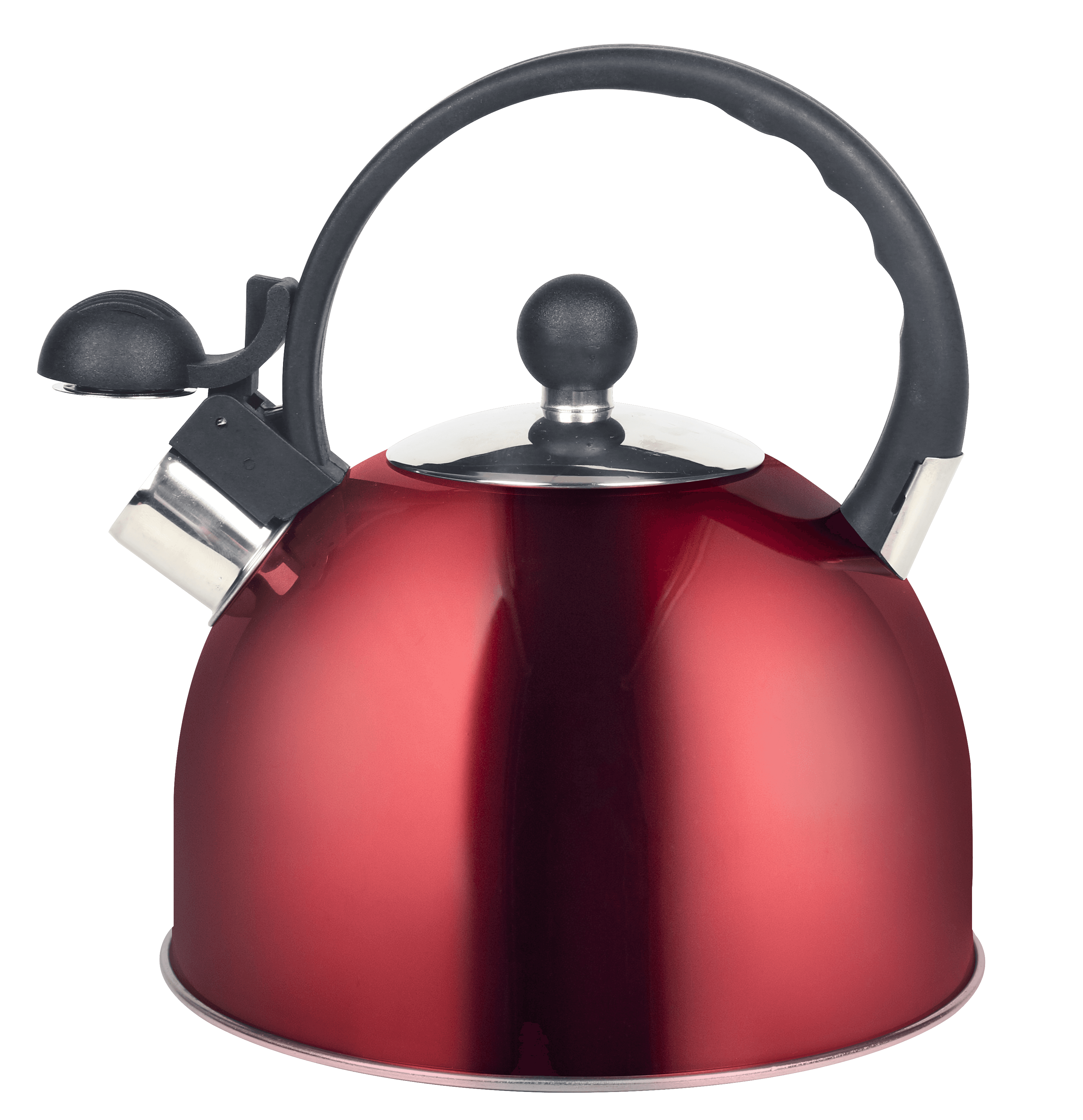 2.2L/74oz. Stainless Steel Whistling Tea Kettle (#SSTK-RED)