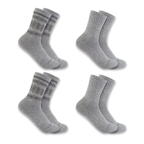 Carhartt Women’s Heavyweight Synthetic-Wool Blend Crew Sock 4-Pack