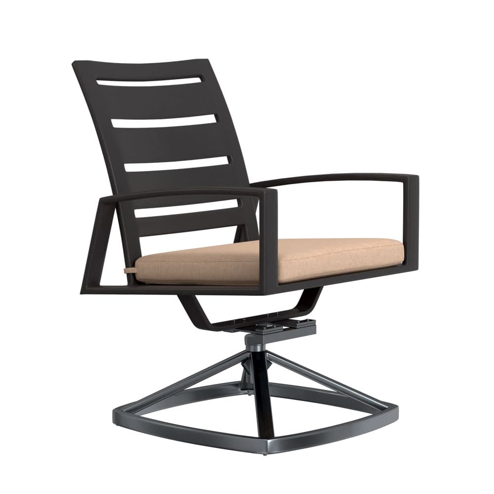 Arc Swivel Rocker Dining Arm Chair