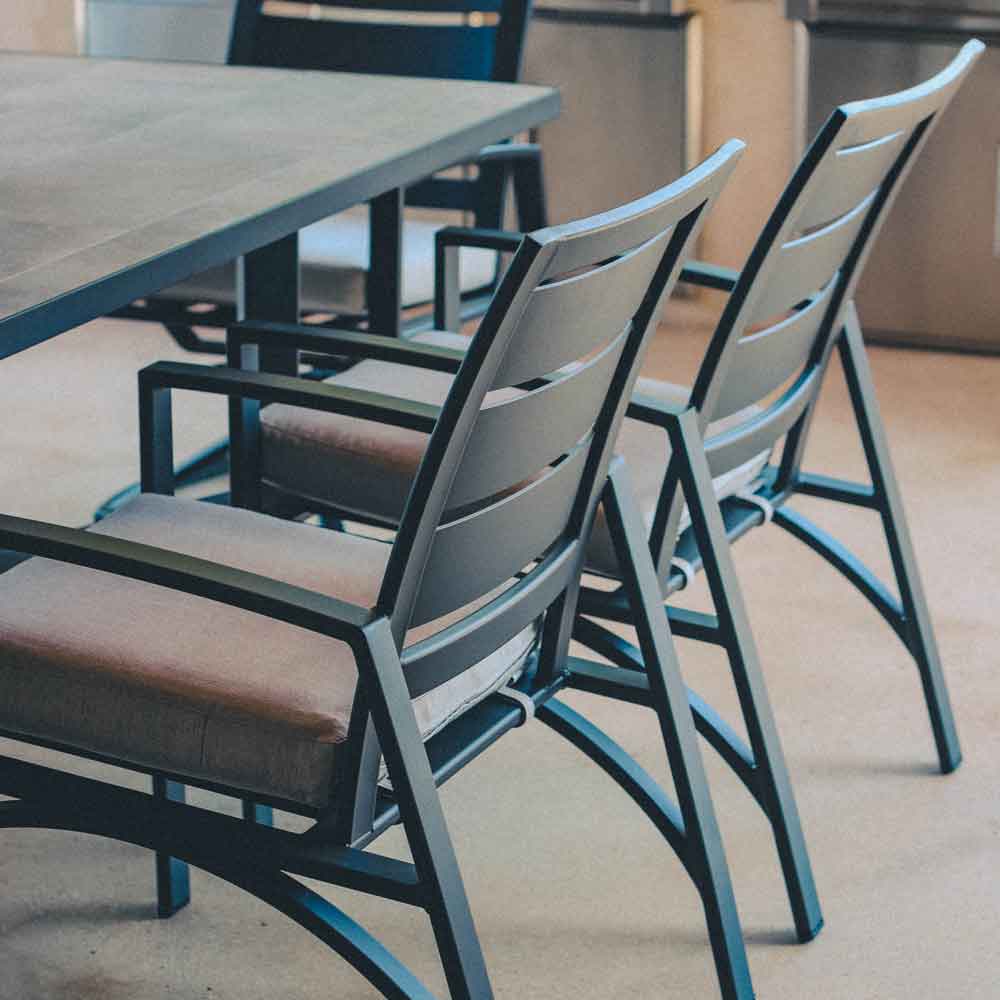 Arc Swivel Rocker Dining Arm Chair - thumbnail 2