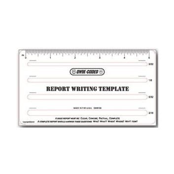 QC06 Report Writing Pocket Template, Small