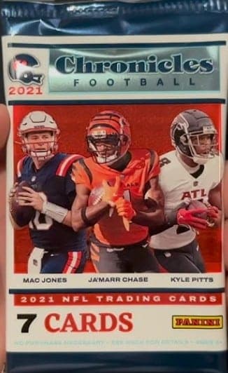 2021 NFL Chronicles Football Pack from a Blaster Box