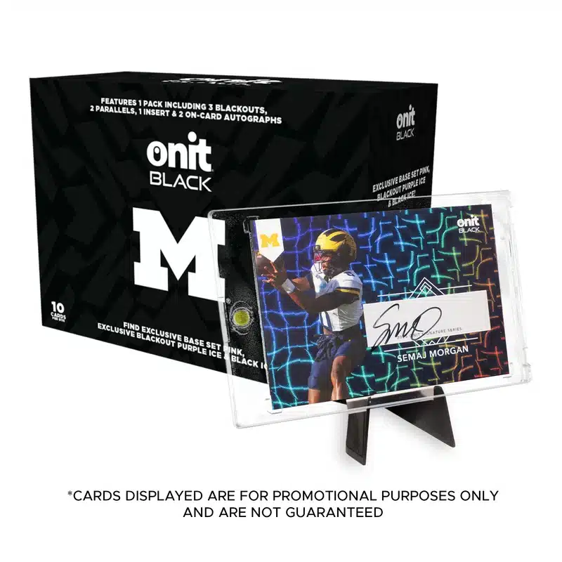 University of Michigan 2025 BLACK PREMIUM Collegiate Football Trading Cards by ONIT Premium Box