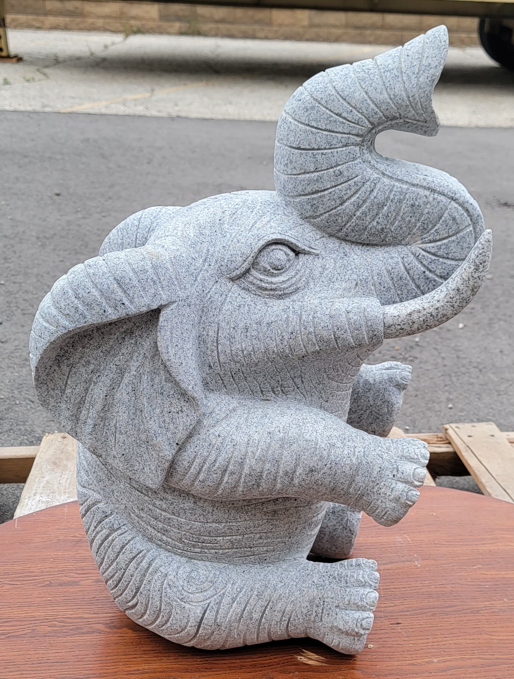 2 Ft Sitting Elephant Fountain Lt Charcoal Grey - thumbnail 6