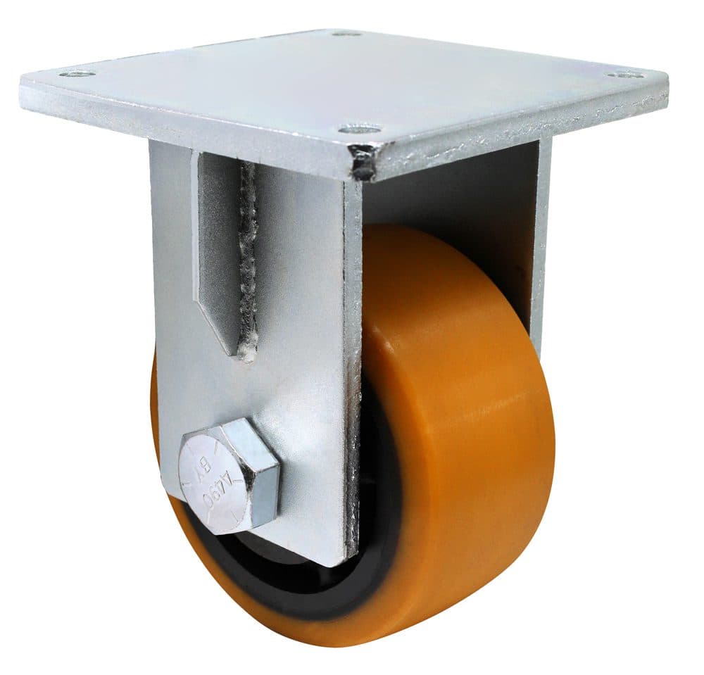 12″ 95A Orange Premium Polyurethane on Iron – Model 150 Rigid Caster