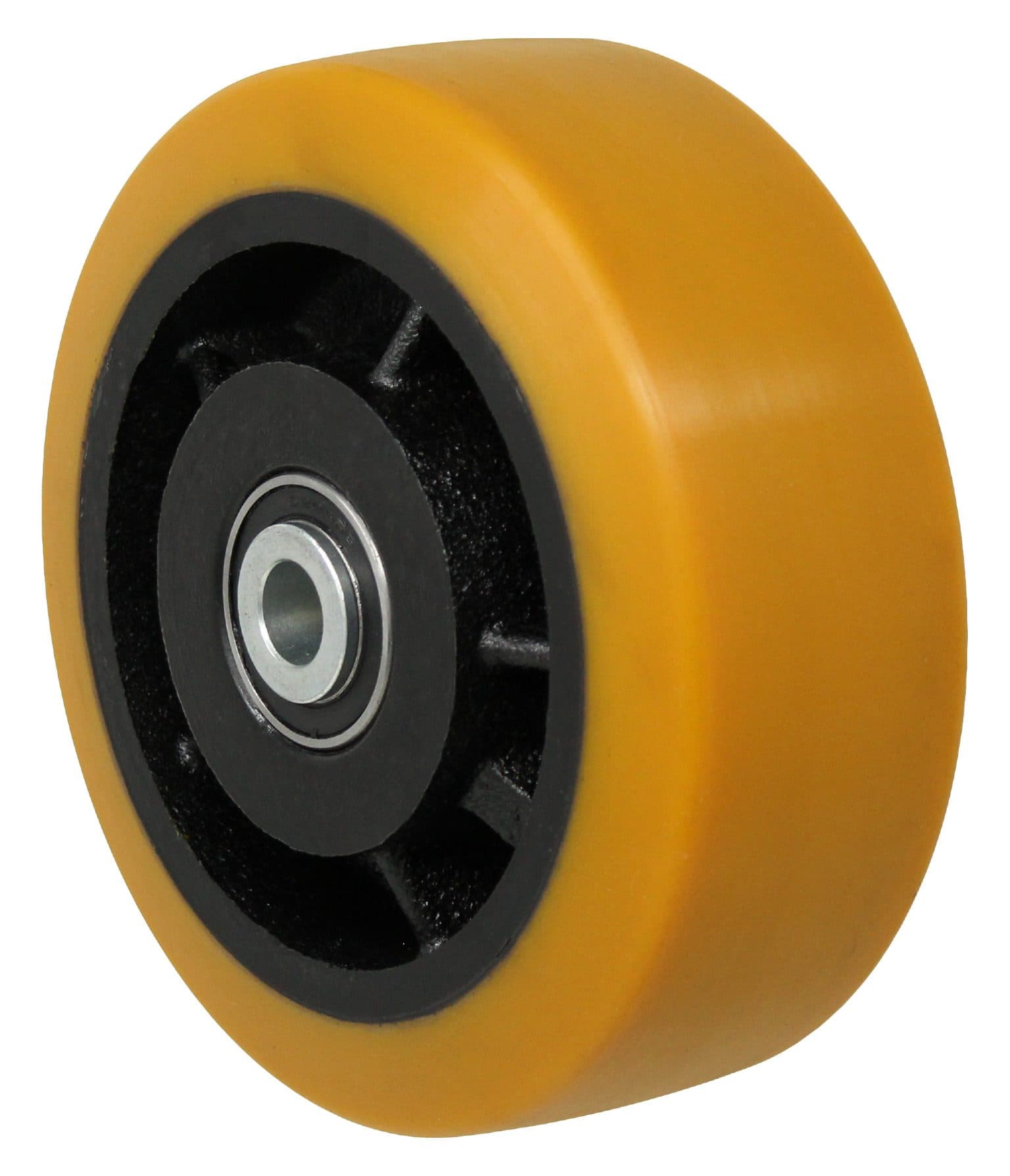 12″ 95A Orange Premium Polyurethane on Iron – Model 150 Rigid Caster - thumbnail 4