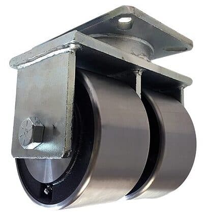 10″ x 3″ Dual Wheel Forged Steel Swivel Wheels – Model 2-50 Rigid